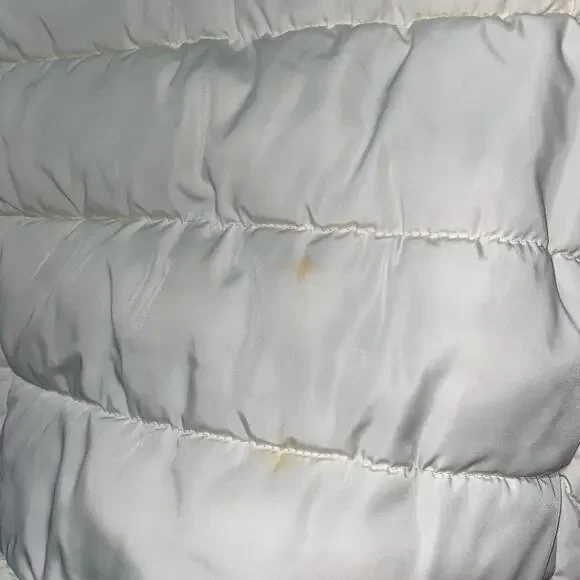 TOMMY HILFIGER White Puffer Vest Womens Size Large Zip Front Pockets High Collar - Picture 3 of 6